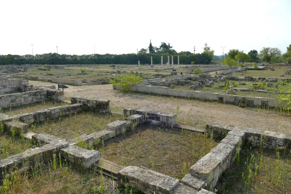 Pella Griekenland Oktober 2019 Panoramisch Uitzicht Archeologische Site Van Pella — Stockfoto