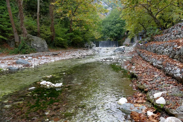 Pozar Grecia Octubre 2019 Turistas Lugareños Bañan Las Aguas Termales —  Fotos de Stock