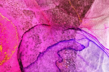 Alkol mürekkebi soyut arkaplan, makro fotoğraf