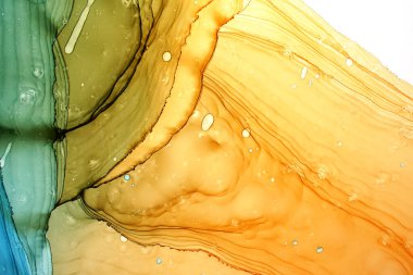 Alkol mürekkebi soyut arkaplan, makro fotoğraf