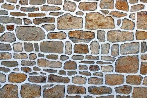 Szczegóły Ściany Domu Zrobionego Kamieni — Zdjęcie stockowe