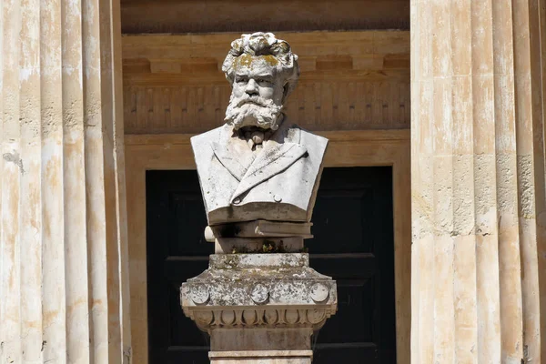 Lecce Italia Marzo 2019 Estatua Del Poeta Giosue Carducci Situada — Foto de Stock