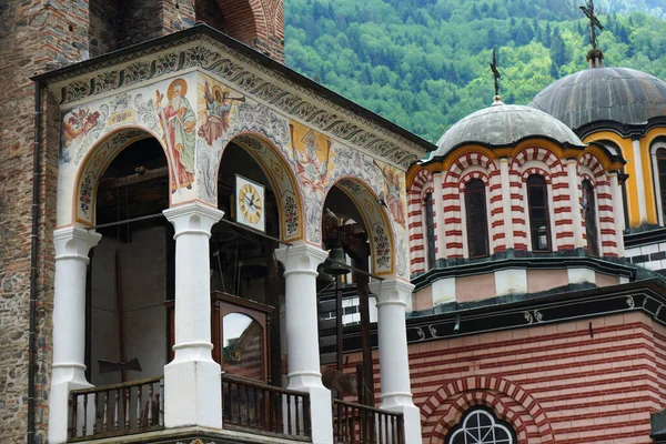 Vista Parcial Iglesia Cúpula Famoso Monasterio Rila Bulgaria —  Fotos de Stock