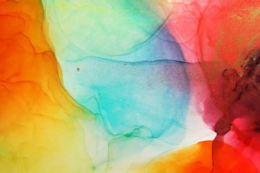 Alkol mürekkebi soyut arkaplan, makro fotoğraf