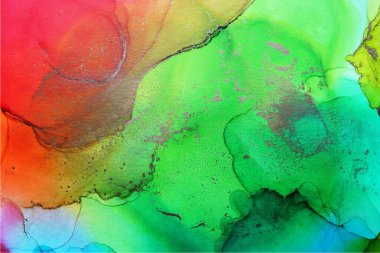 Alkol mürekkebi soyut arkaplan, makro fotoğraf