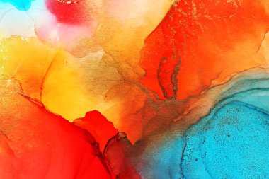 Alkol mürekkebi soyut arkaplan, makro fotoğraf