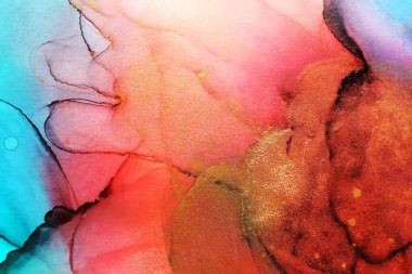 Alkol mürekkebi soyut arkaplan, makro fotoğraf