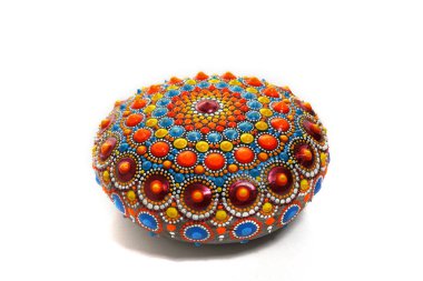 Beyaz arka planda güzel bir el boyası, izole edilmiş.