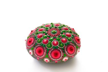 Beyaz arka planda güzel bir el boyası, izole edilmiş.