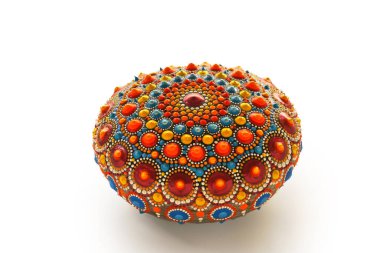 Beyaz arka planda güzel bir el boyası, izole edilmiş.