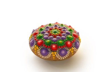 Beyaz arka planda güzel bir el boyası, izole edilmiş.