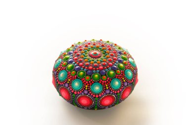 Beyaz arka planda güzel bir el boyası, izole edilmiş.