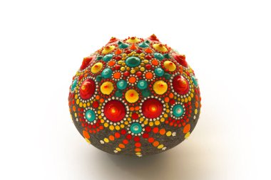 Beyaz arka planda güzel bir el boyası, izole edilmiş.