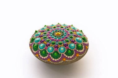 Beyaz arka planda güzel bir el boyası, izole edilmiş.