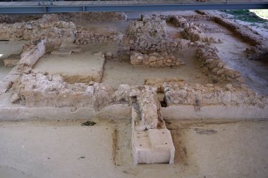 Yunanistan 'ın Messenia bölgesindeki antik Nestor Sarayı' nın yapısının ayrıntıları