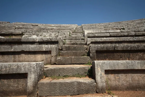 Panoramisch Uitzicht Trap Van Het Stadion Het Oude Messini Archeologische — Stockfoto