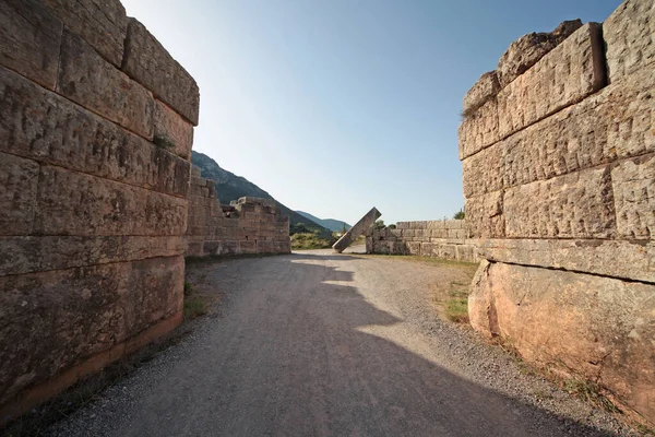 Vista Panorámica Puerta Arcadia Camino Messene Antiguo Peloponeso Grecia — Foto de Stock