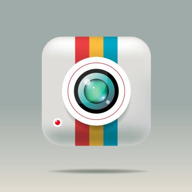 Retro kamera simgesi kavramı