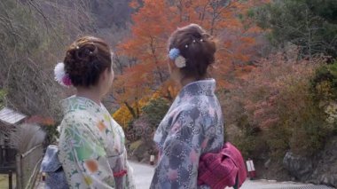 Kameraya gülümse için güzel genç Japon kadın açın