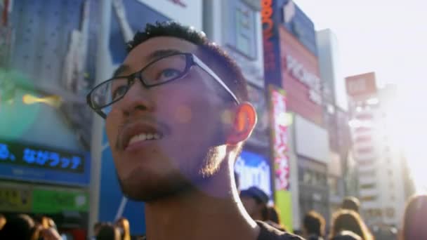 Asain Turist Adam Hayret Japonya Sitelerdeki — Stok video