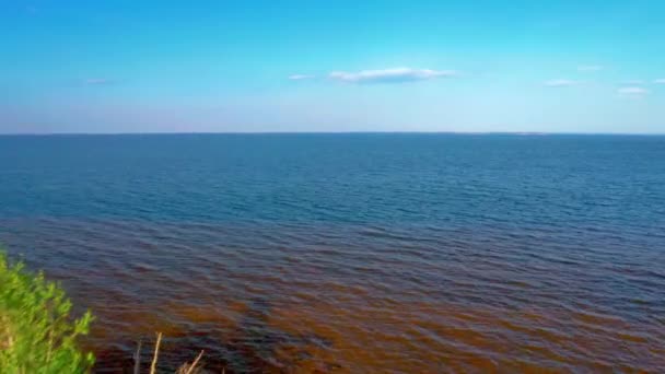 Летить Воду Київський Водосховище Київське Море Україна — стокове відео