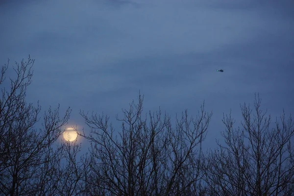 Supermoon Pink Full Moon April 2020 France Occurs Full Moon — Stock Photo, Image