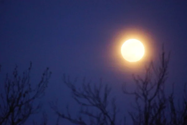 Supermoon Pink Full Moon April 2020 France Occurs Full Moon — Stock Photo, Image