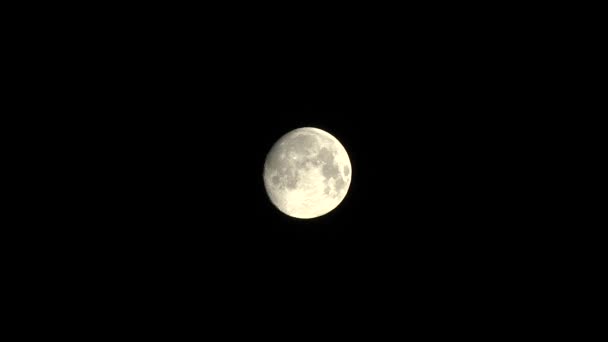 Der Vollmond Dunklen Himmel — Stockvideo