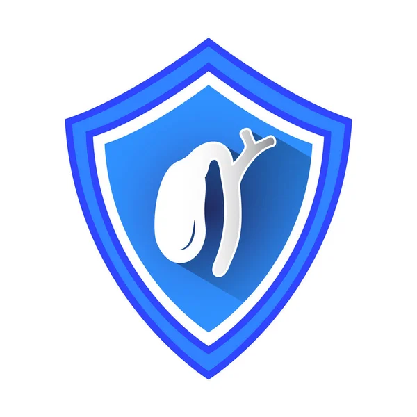 Gall Bladder Protection Shield Vector Icon. — Stock Vector