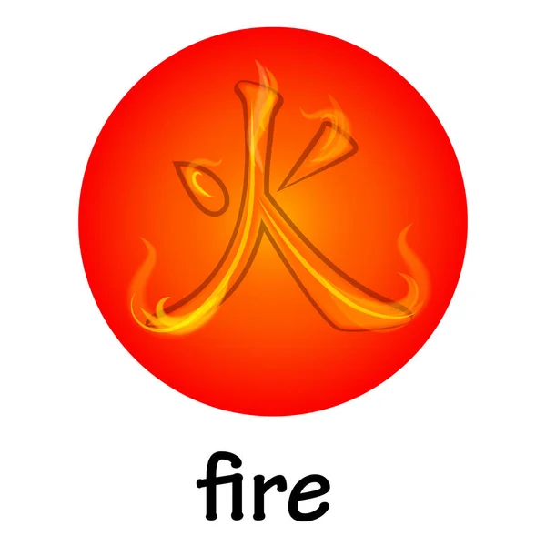 Китайский иероглиф FIRE — стоковый вектор