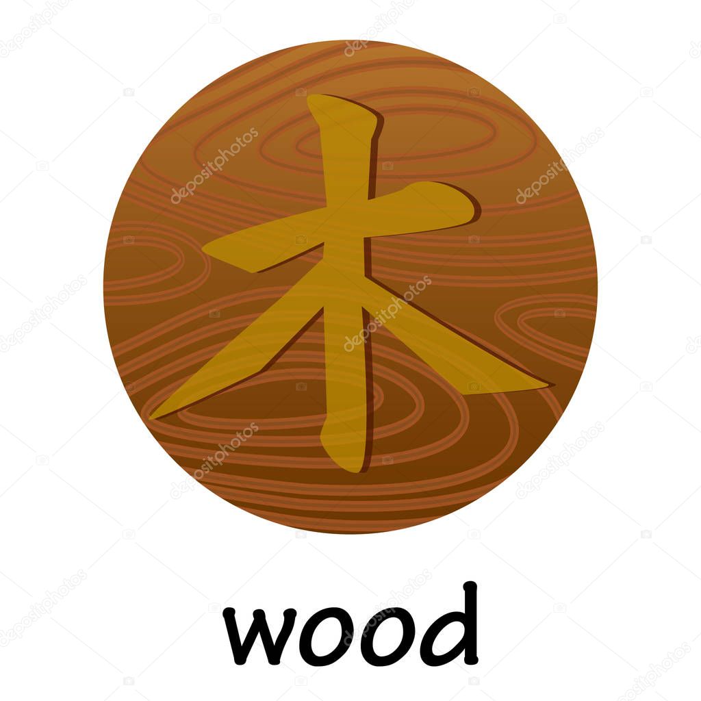 Chinese hieroglyph WOOD 