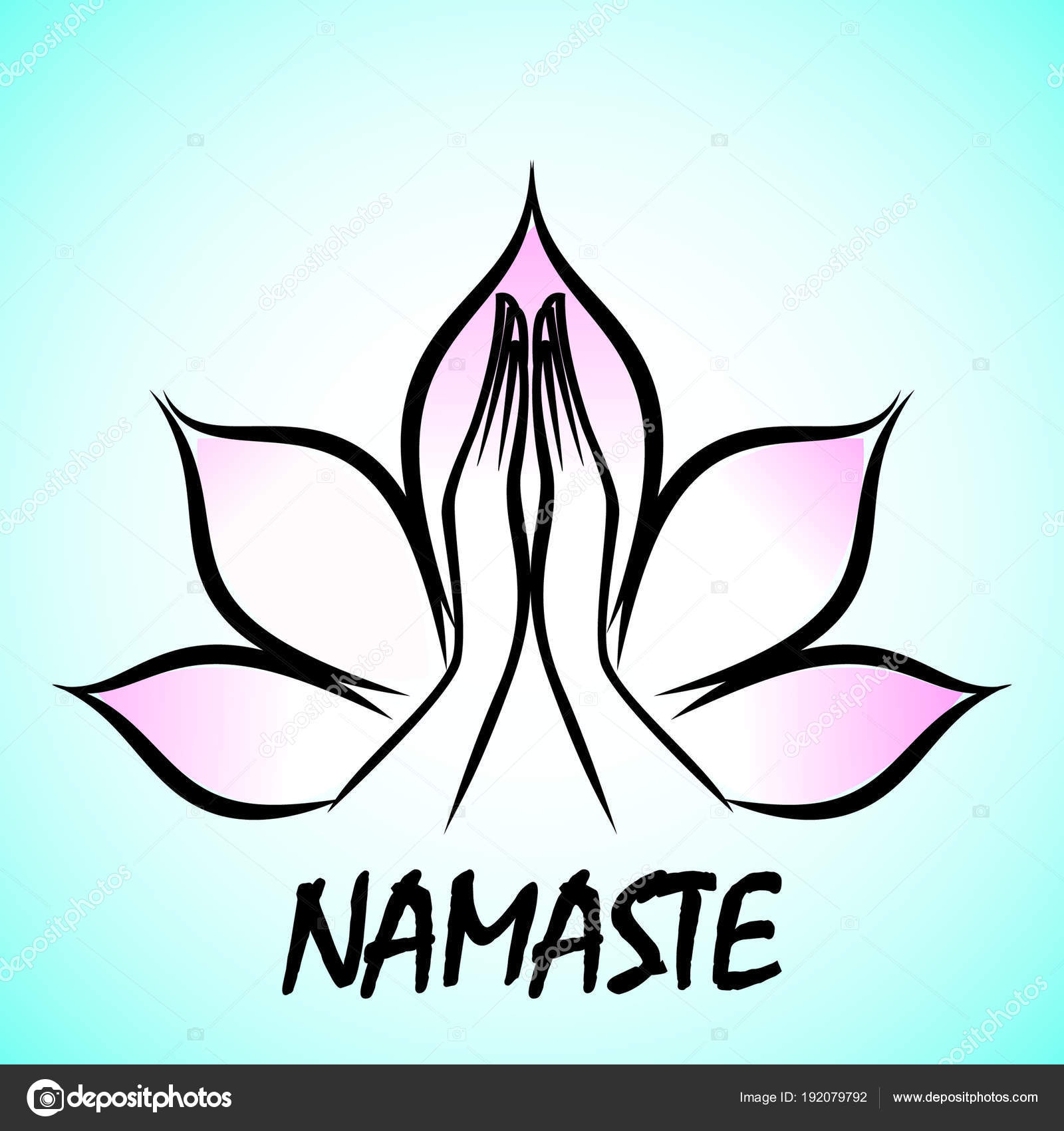 Indian greeting banner Namaste Stock Vector by ©Zanna26 192079792