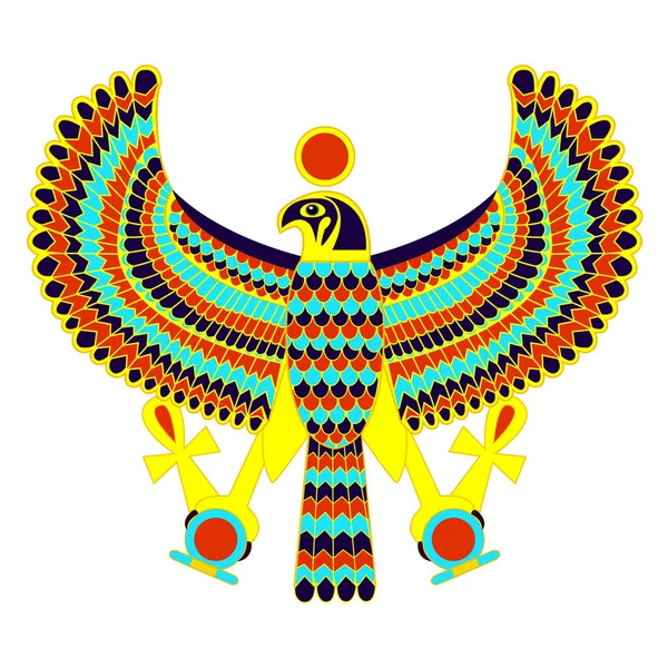 Starożytny egipski symbol Boga Sokoła Horusa — Wektor stockowy