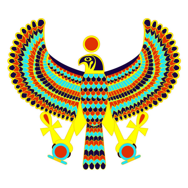 Ancient egyptian symbol of Horus the falcon god