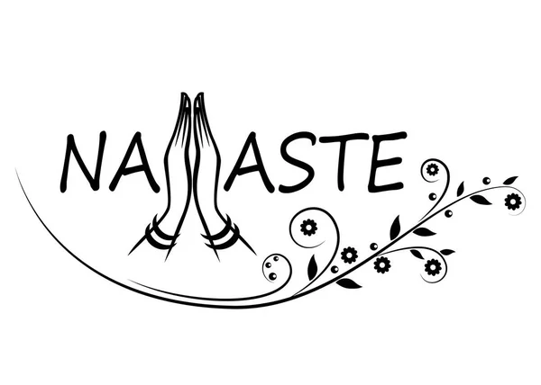 Indiase groet banner Namaste — Stockvector