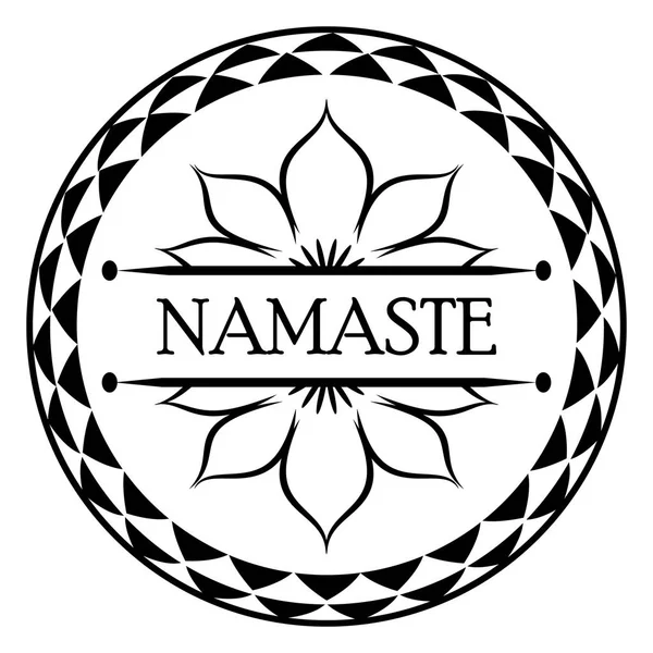 Indiska hälsning banner Namaste — Stock vektor