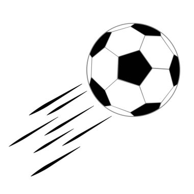 Beyaz arka plan üzerinde izole hareket futbol topu