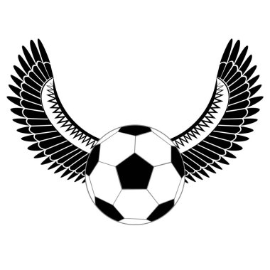 Futbol topu kanatlı.