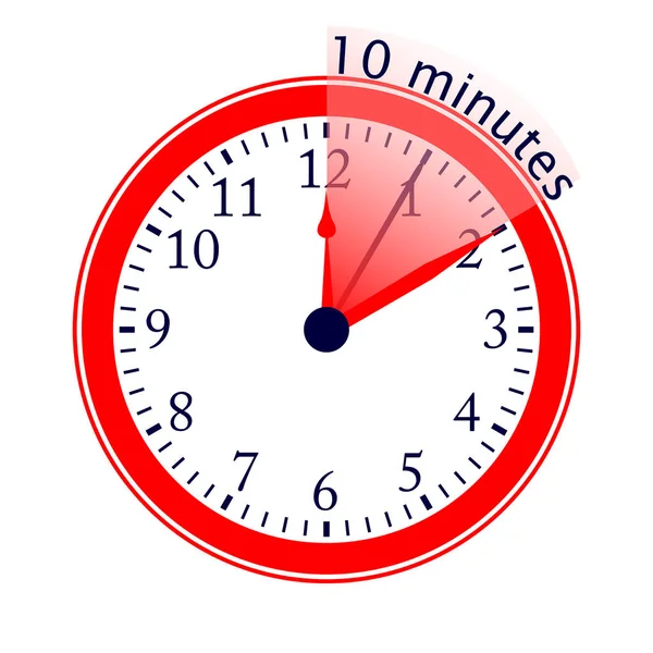 Saat 10 dakika vektör çizim