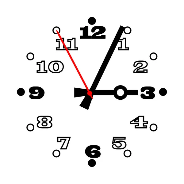 Reloj cara vector ilustración. — Archivo Imágenes Vectoriales