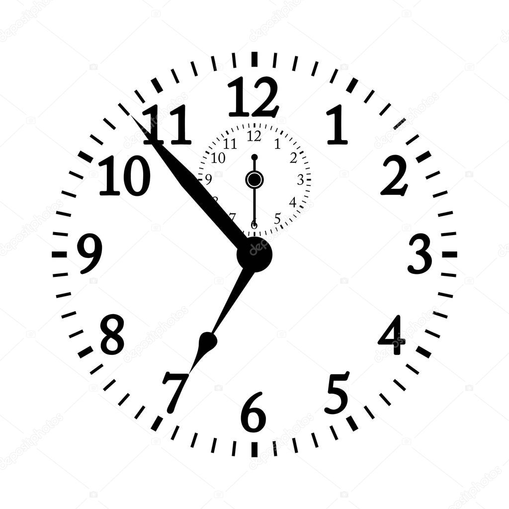 Clock face vector illustration.