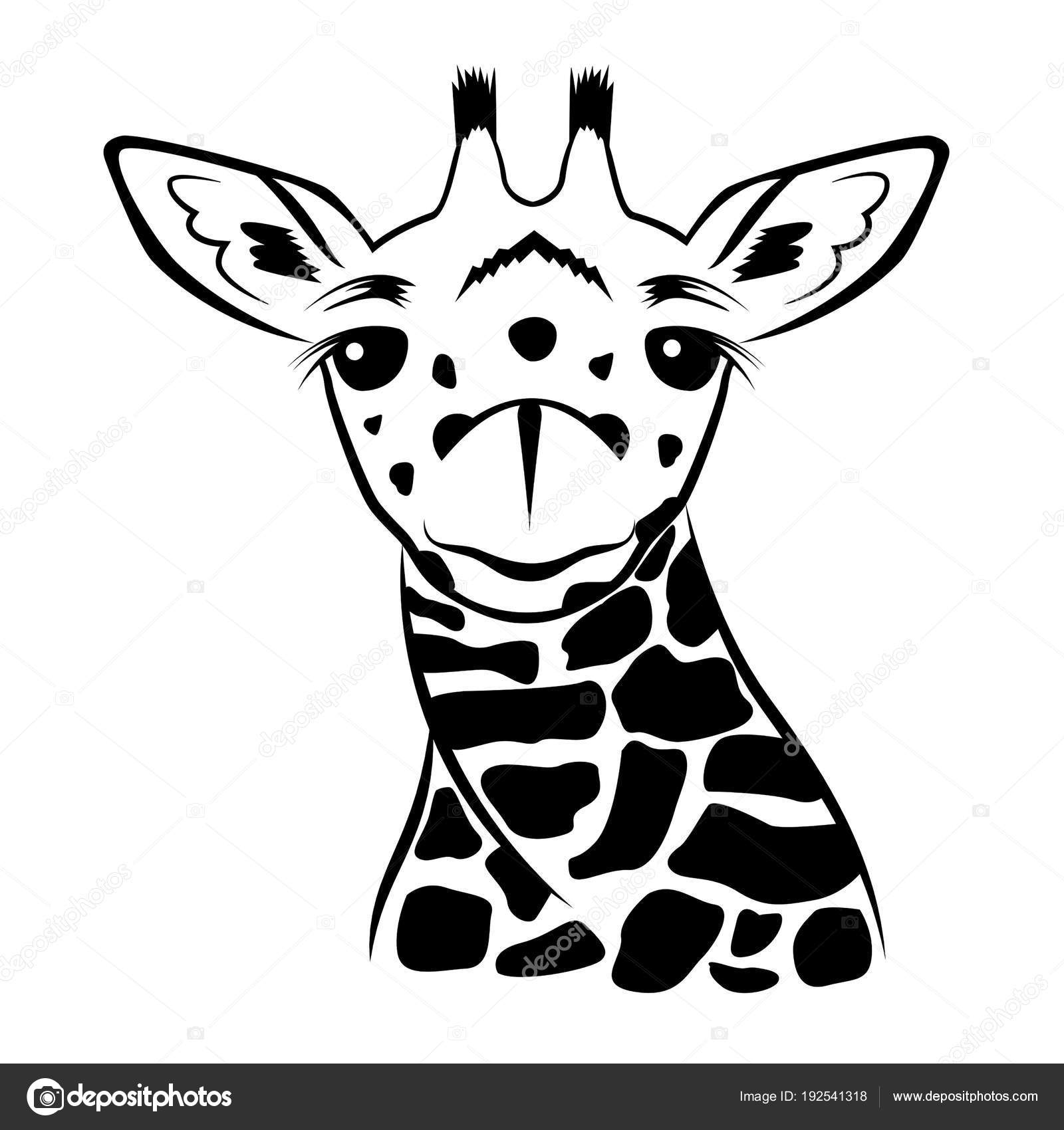 元のキリン イラスト 白黒 最高の動物画像