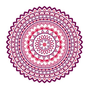 Daire mandala desen. Dekoratif yuvarlak süsleme. Yoga logo, arka plan için meditasyon poster. Oryantal vektör.