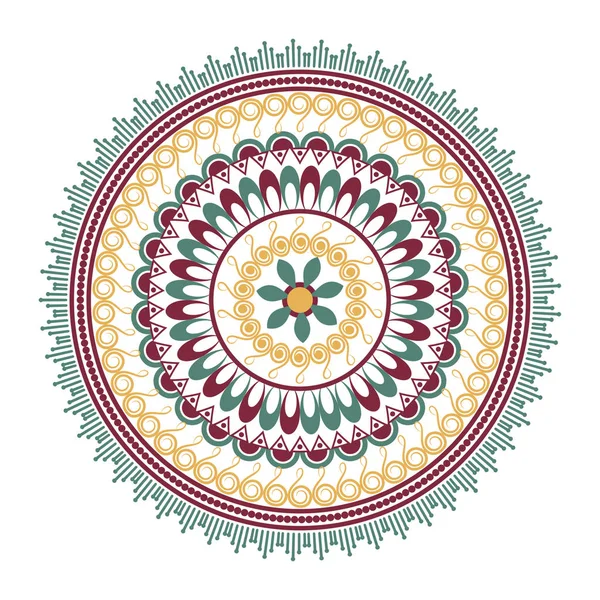 Cirkel mandala patroon. Decoratieve ronde sieraad. Yoga logo, achtergrond voor meditatie poster. Oosterse vector. — Stockvector