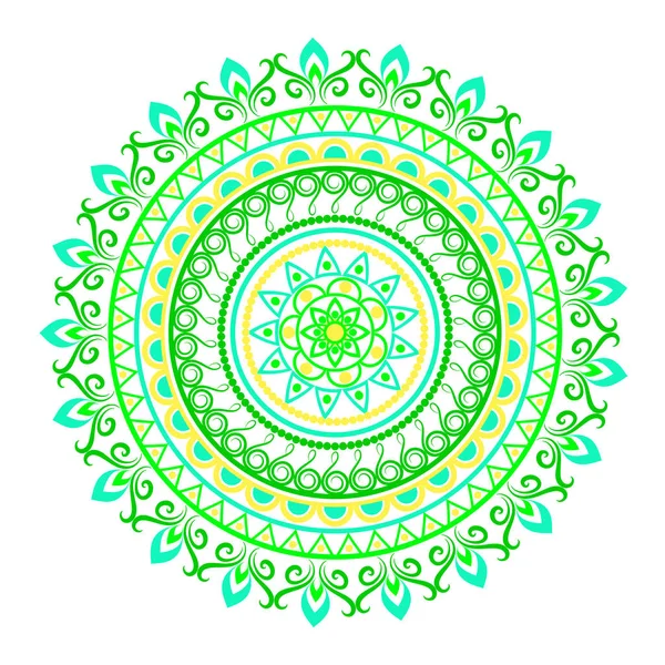 Cirkel mandala patroon. Decoratieve ronde sieraad. Yoga logo, achtergrond voor meditatie poster. Oosterse vector. — Stockvector