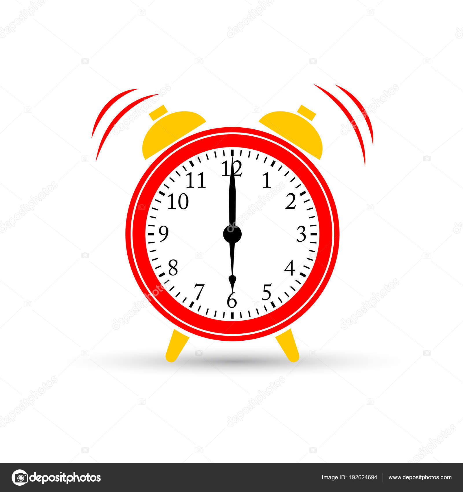 Wake up. Alarm clock icon, vector illustration. Stock Vector Image by