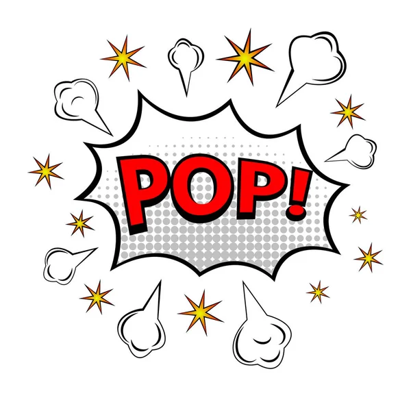 Pop! Comic-Explosion. Vektorillustration. — Stockvektor