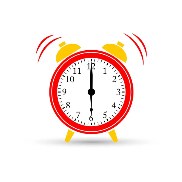 Wake up. Alarm clock icon, vector illustration. — Stock Vector