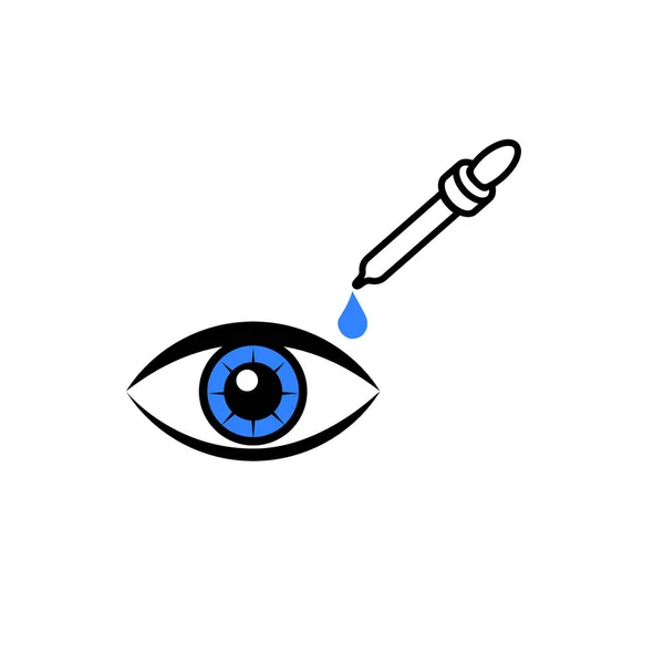 Gotas para los ojos, vector icono . — Vector de stock