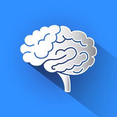 Beyin vektör simge silüeti.